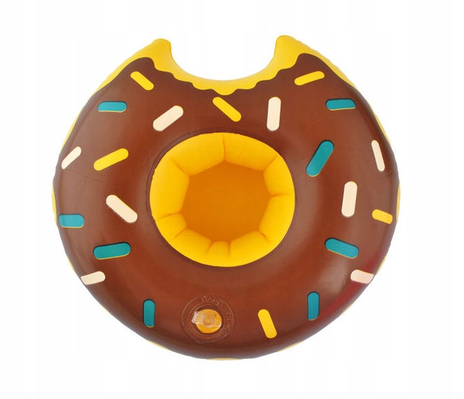 PODSTAWKA POD KUBEK PUSZKĘ PĄCZEK BRĄZOWY DONUT PŁYWAJĄCA UCHWYT NA NAPOJE