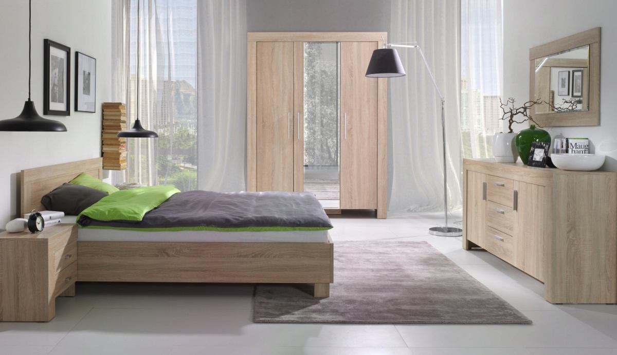 Witryna CEZAR 5L, Witryna 60cm, LED, Dąb Sonoma Szerokość mebla 60 cm