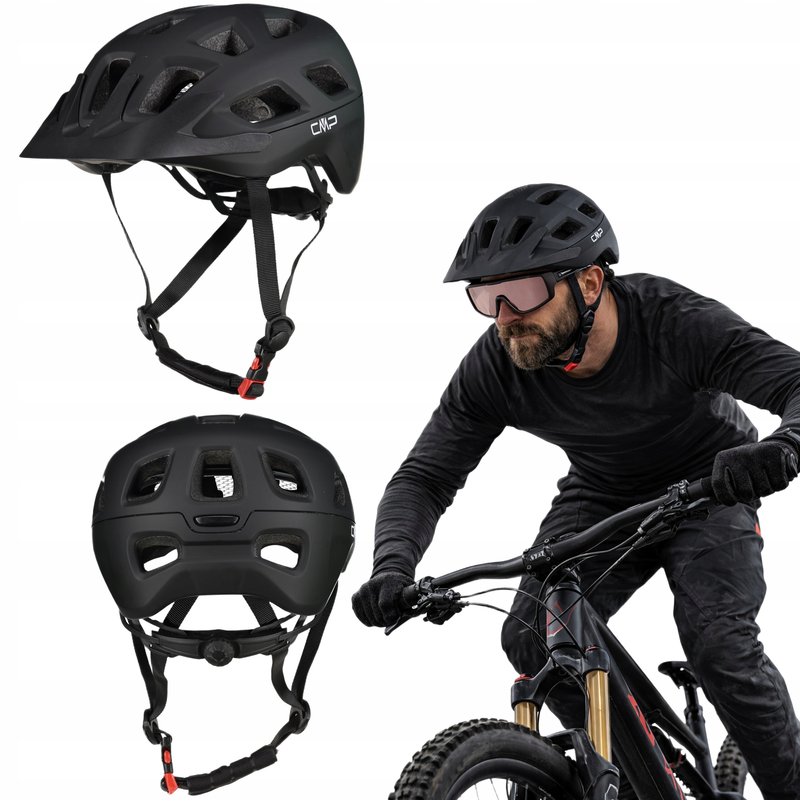 Kask Rowerowy Mtb Cmp Zdejmowany Daszek Wentylacja 58-62 CM Regulacja