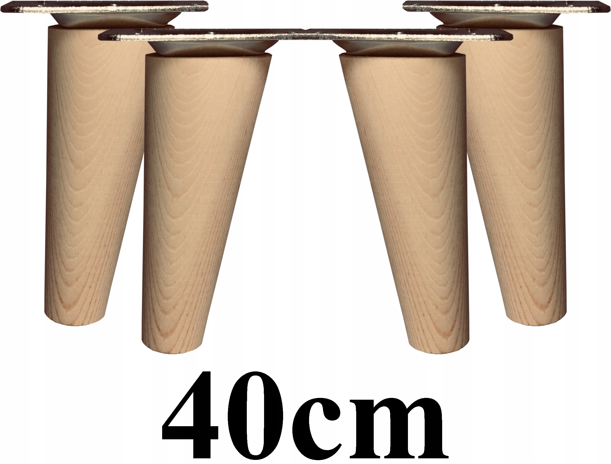 

Nogi Nóżki drewniane skośne 40cm 4szt blachy