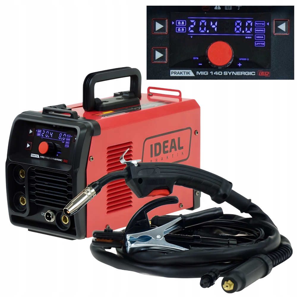 Bezplynová svářečka Migomat Ideal Praktik Mig 140 Led Nogas Fcaw Flux
