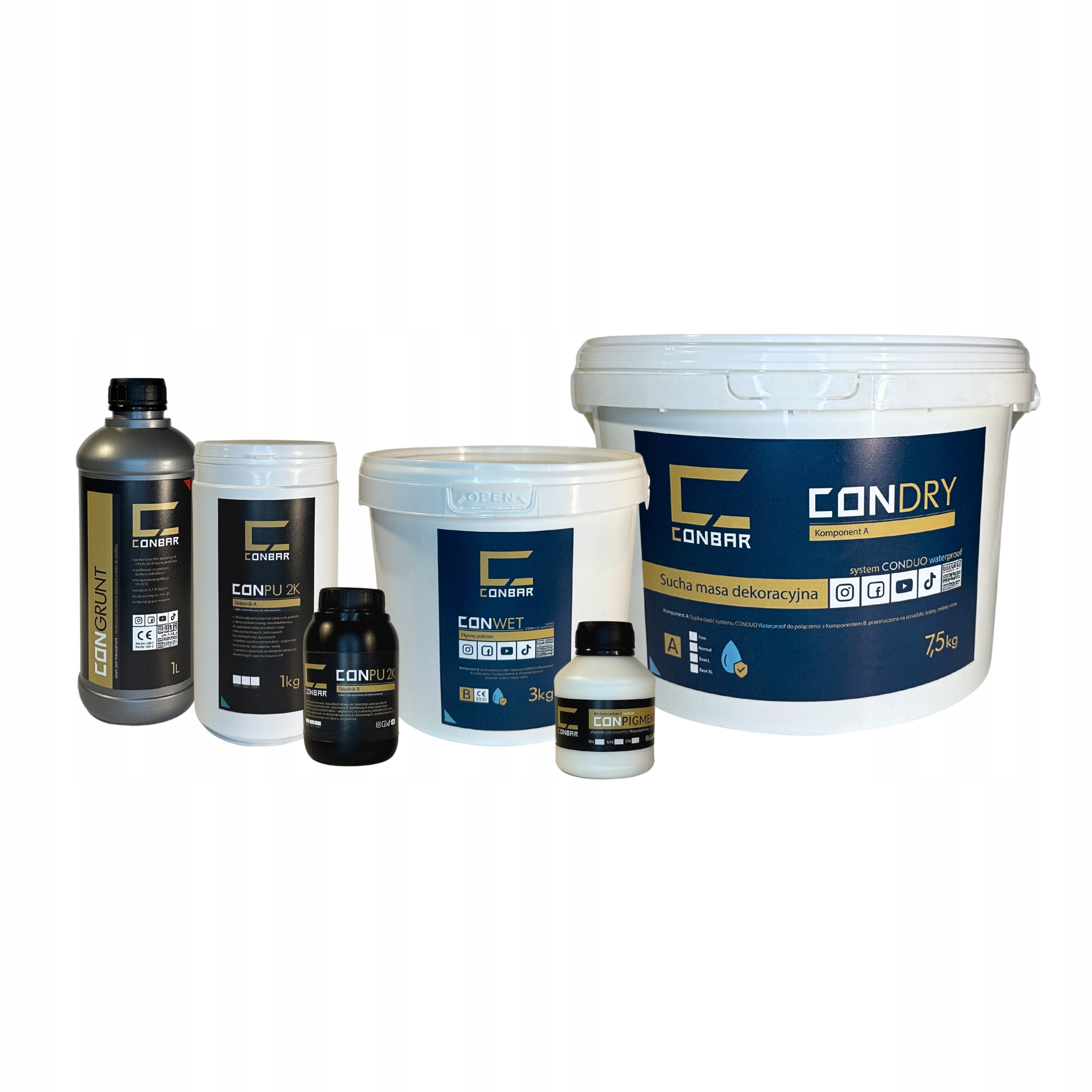 Vodotesný dvojzložkový mikrocement na steny 10 m² Urobte to sami Conbar