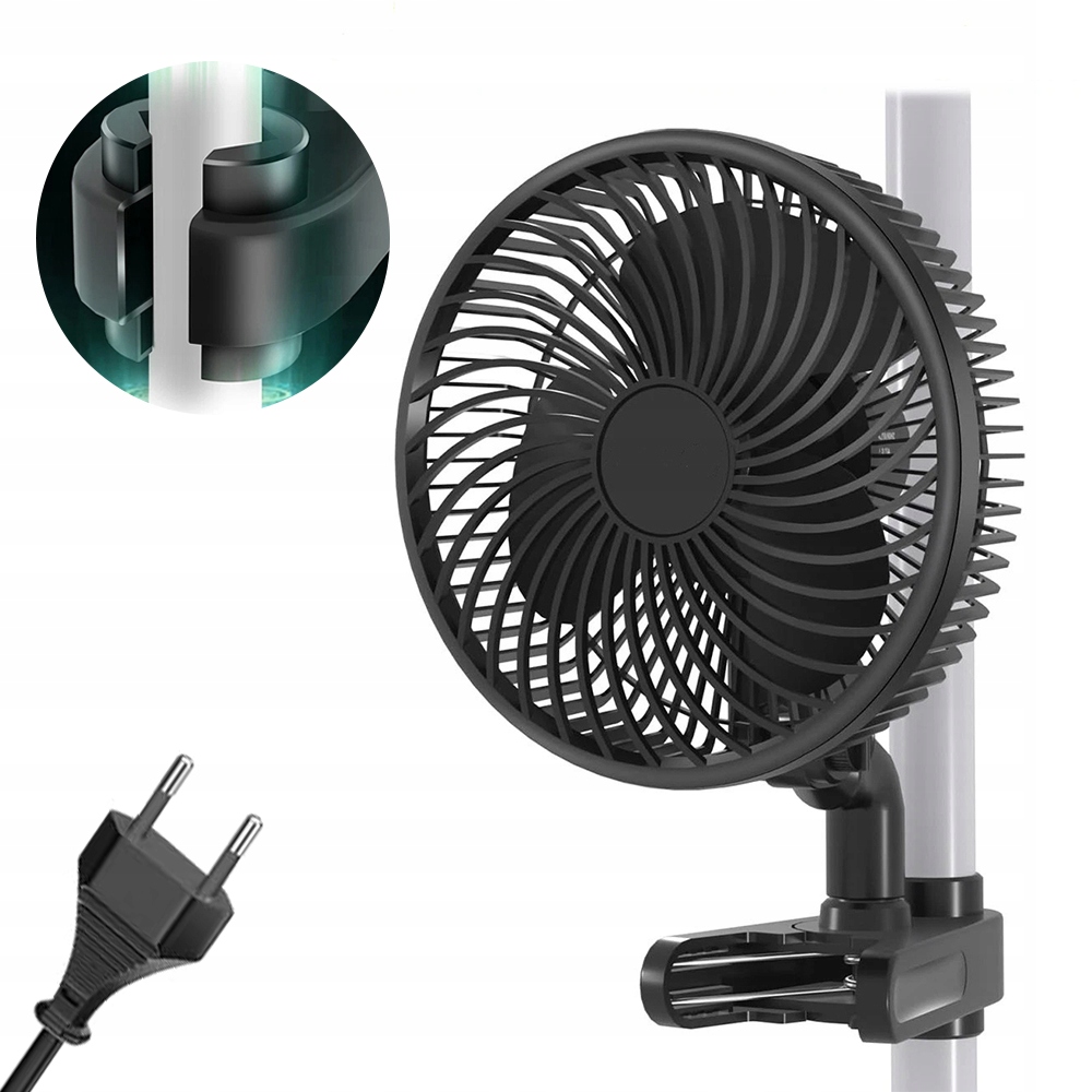 Stolní Oscilační Směšovací Ventilátor S Klipem 15 CM 10 W Pro Growbox