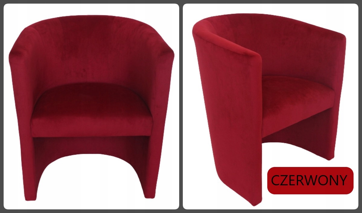 Fotel Klubowy Tomi - Plusz czarny Kolor korpusu inny kolor