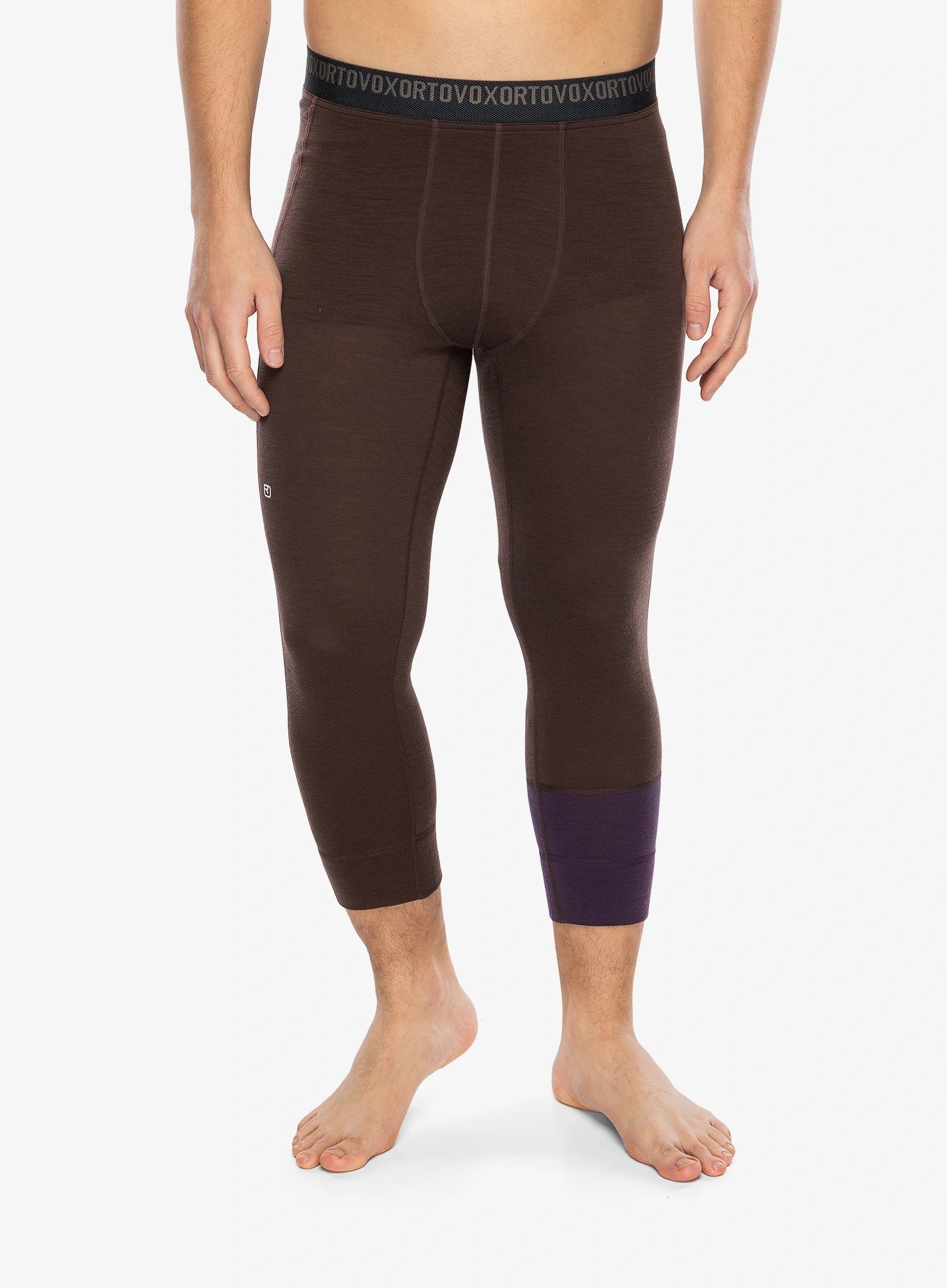 Termoaktivní legíny Ortovox 185 Rock N Wool Short tmavě šedé, velikost XL