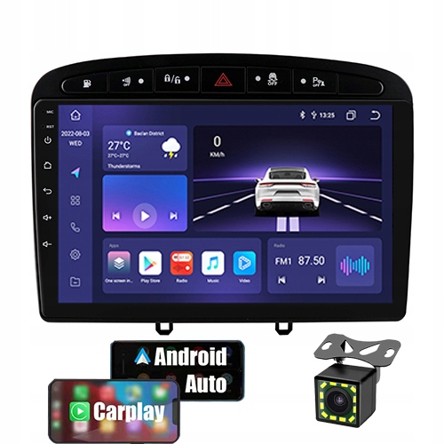 RADIO NAWIGACJA BT PEUGEOT 308 408 ANDROID 6/128GB