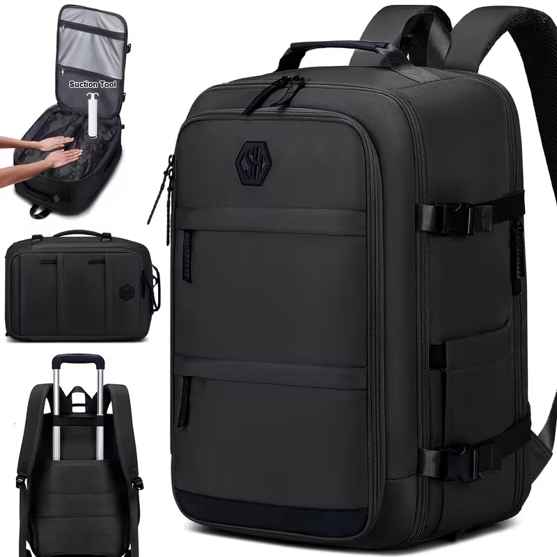 Plecak Bagaż Podręczny Kompresyjny Próżniowy Pojemny 47x32x22 Pompka