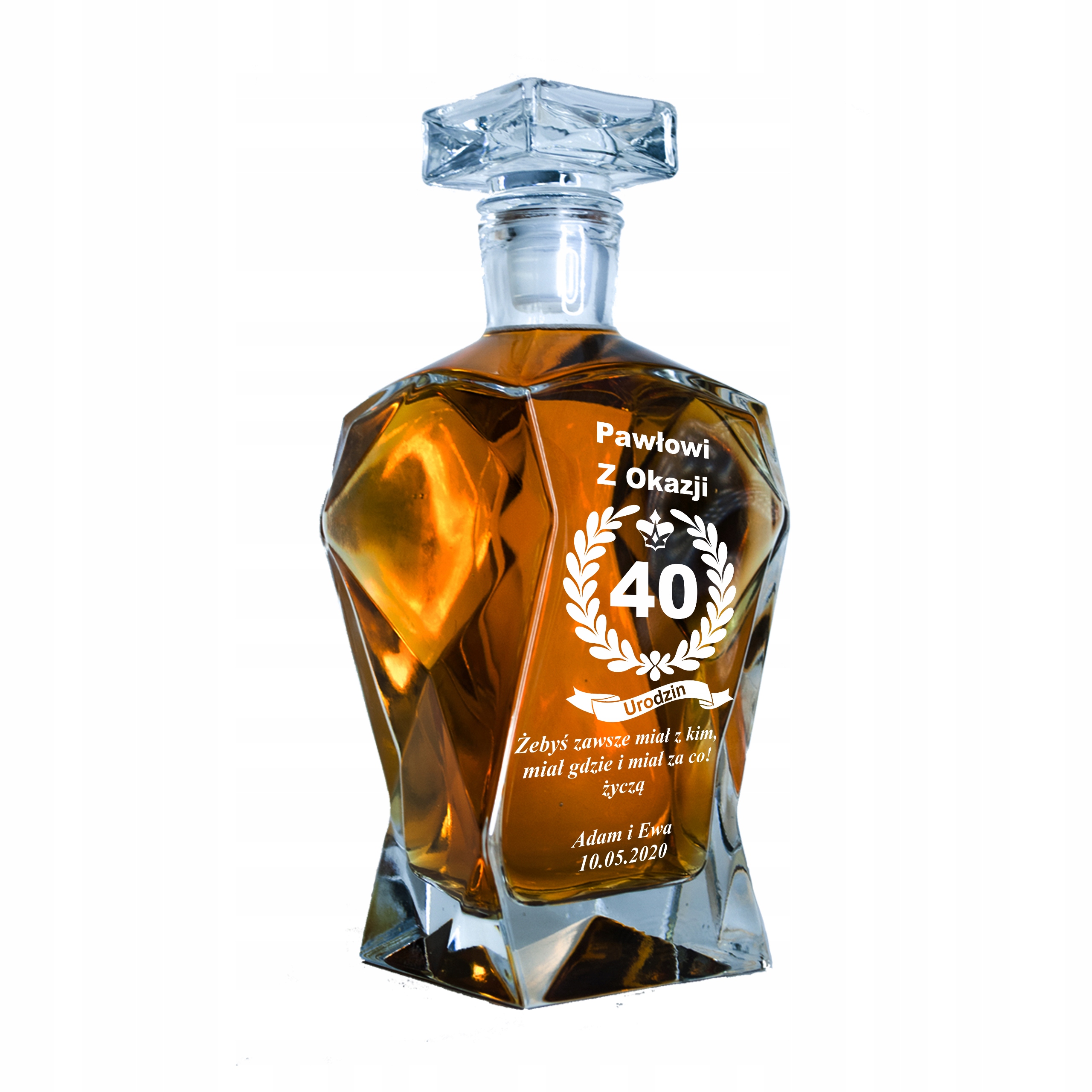 

Karafka z grawerem urodziny 18 20 30 40 50