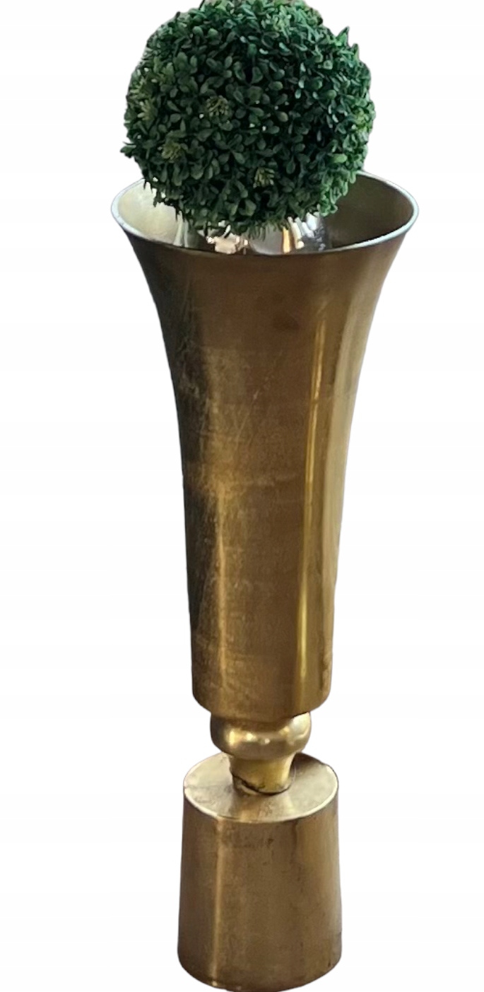 Zlatý Veľký Kovový Kvetináč 63 CM
