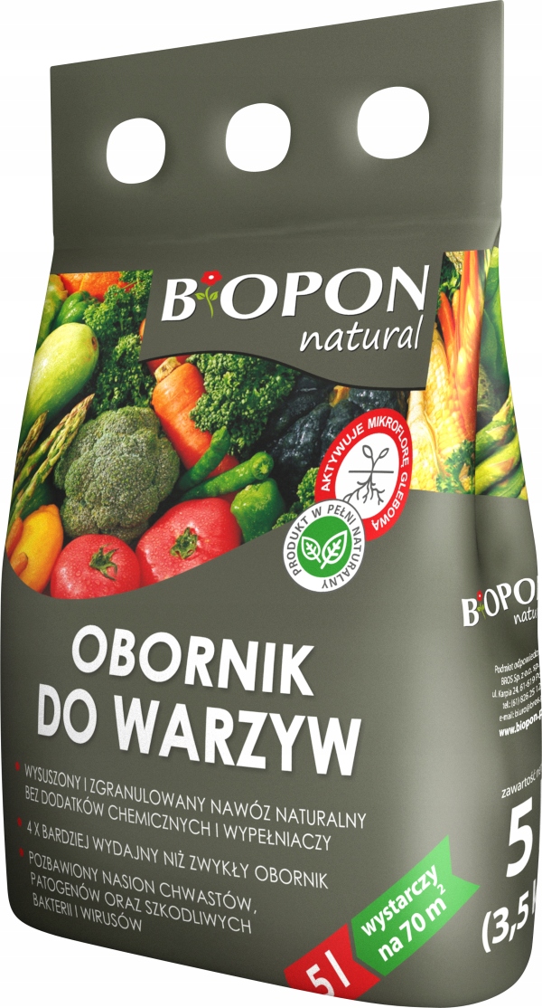 

Biopon Obornik granulowany do warzyw 5l