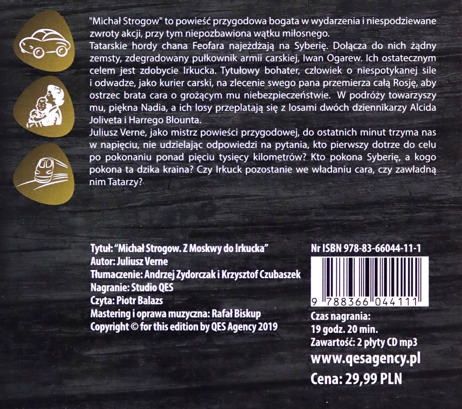 MICHAŁ STROGOW. Z MOSKWY DO IRKUCKA - JULIUSZ VERNE (AUDIOBOOK) Stan opakowania oryginalne