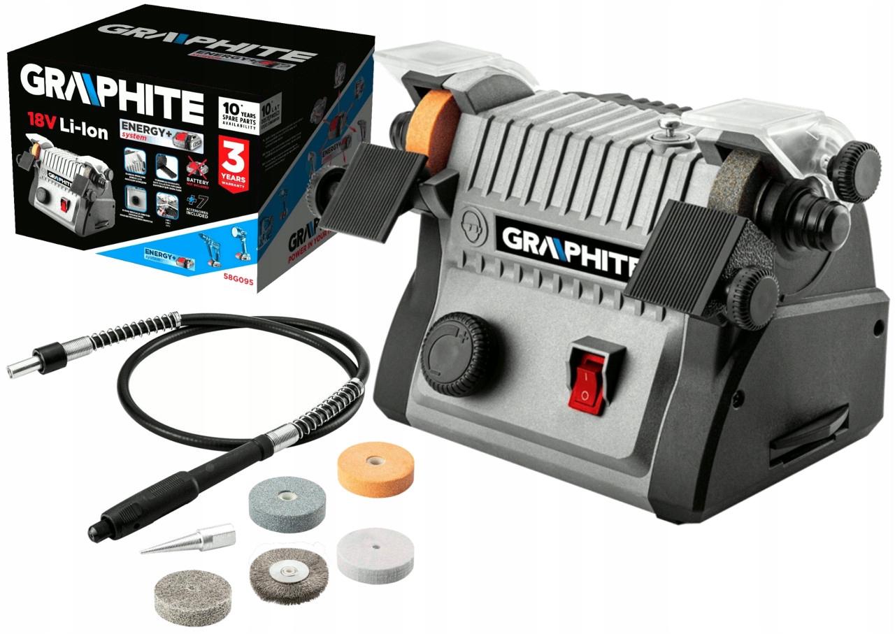 

Graphite Mini Szlifierka Stołowa AKUM.18V 58G095