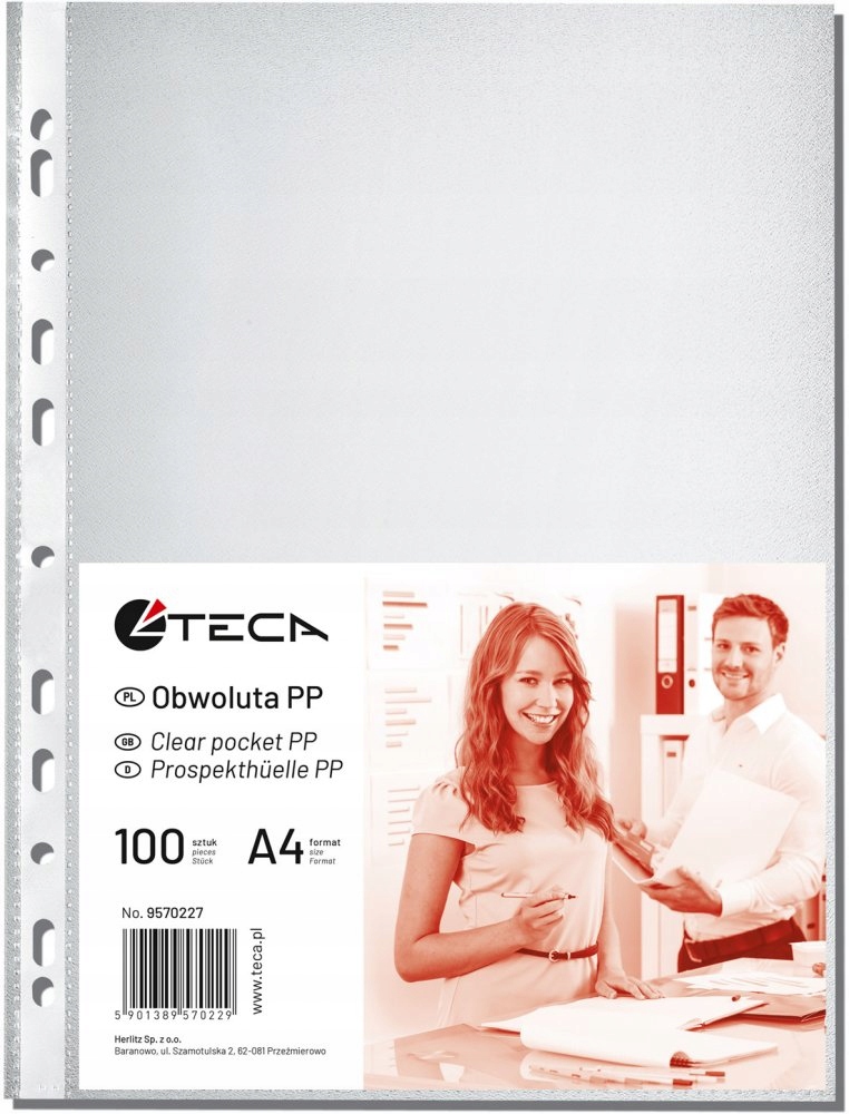 Koszulki groszkowe Herlitz A4 40 µm 100 szt