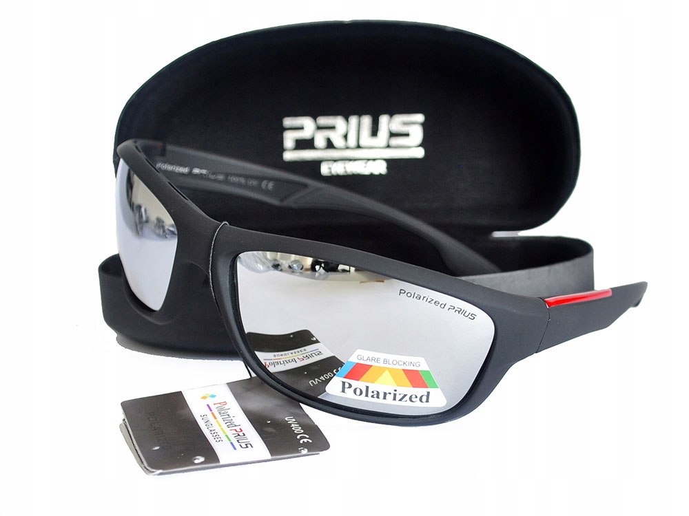 OKULARY MĘSKIE POLARYZACYJNE PRIUS SPORTOWE UV 13D Płeć uniseks
