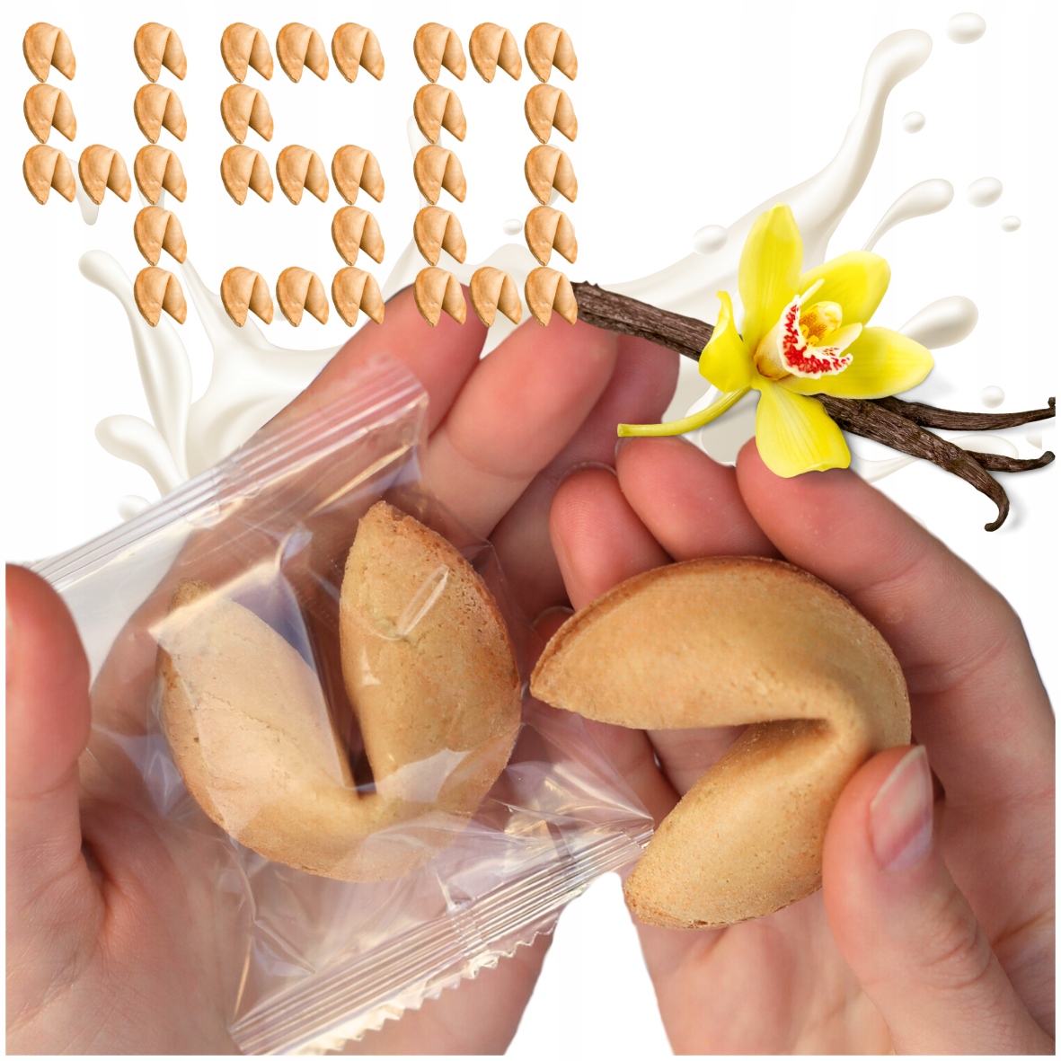 Ciasteczka z Wróżbą 450szt Dziękuję Za Przybycie dla Gości na Ślub Urodziny