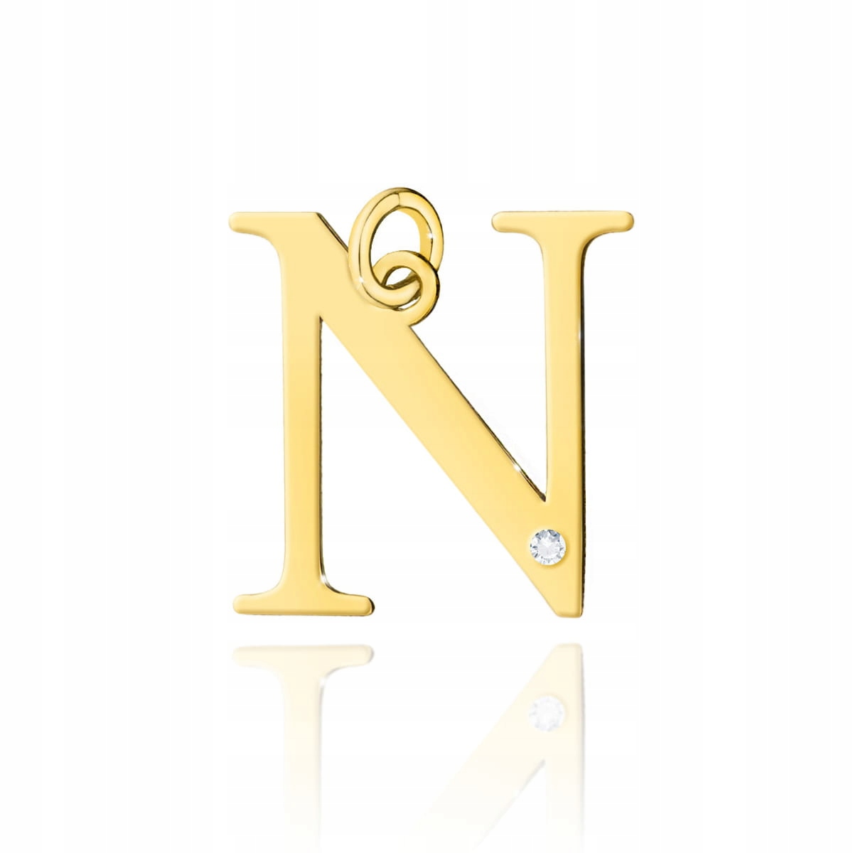 

Złota Zawieszka Litera N 585 Brylant 0,005 ct