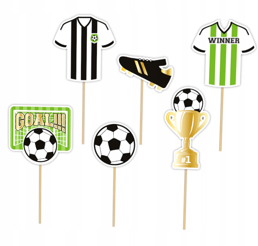 

Topper na Tort Piłka Nożna Football Toper 6szt