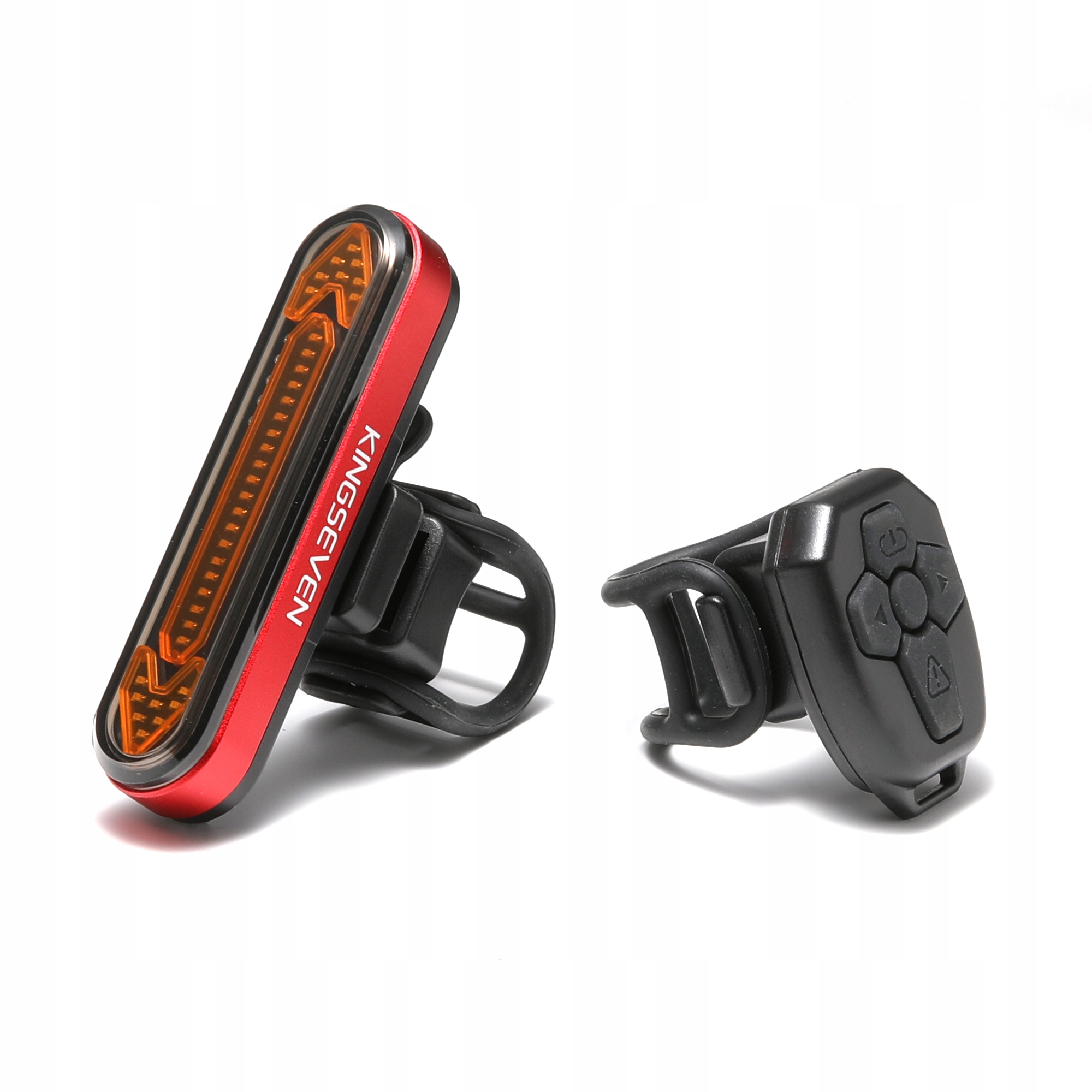 Lampka rowerowa tył USB 36LED 50Lm Funkcja Kierunkowskazy + Stop + Pilot Marka KINGSEVEN