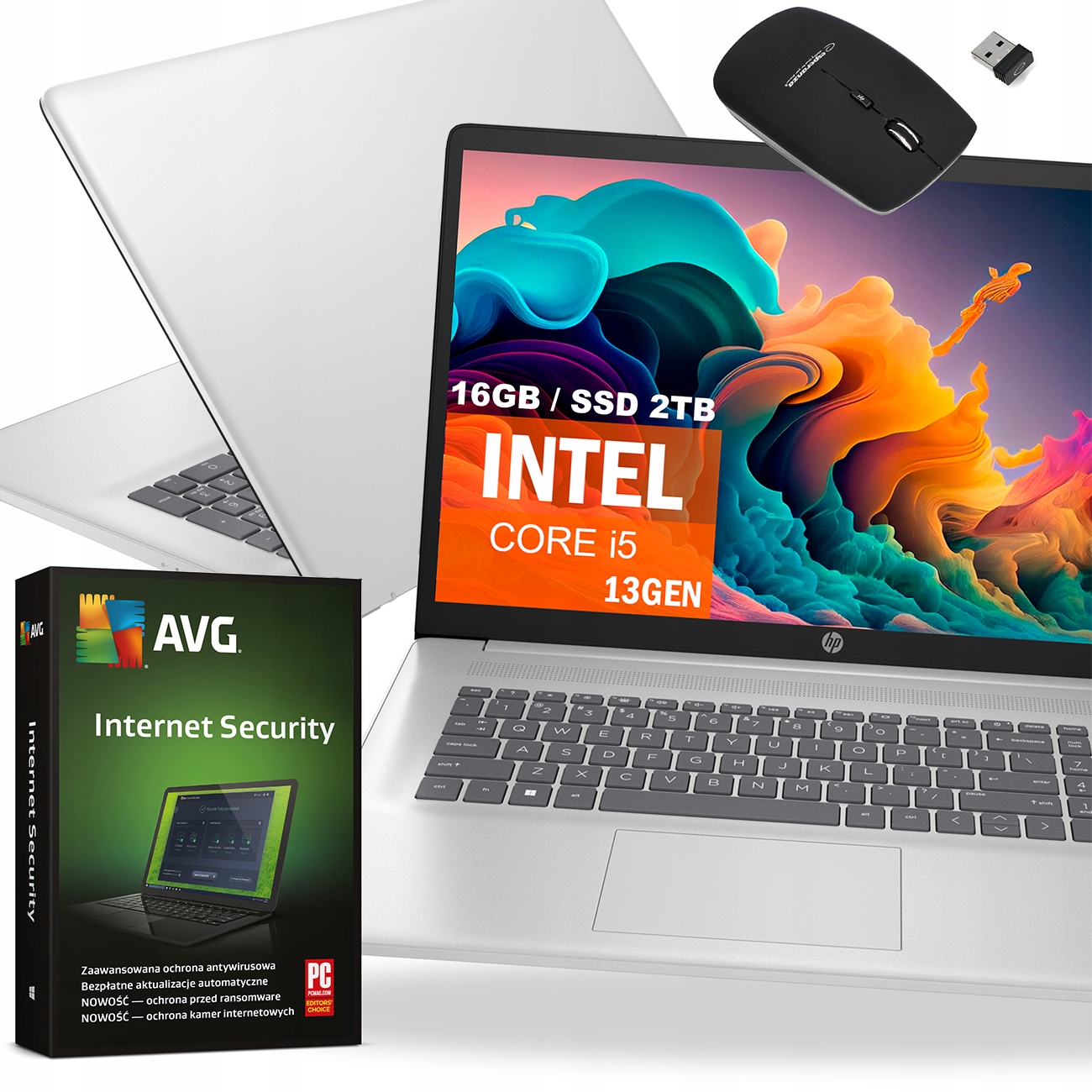 Nový Model Notebook Hp 17-CN Intel i5-13 16GB Ssd 2TB Podsvícená klávesnice W11