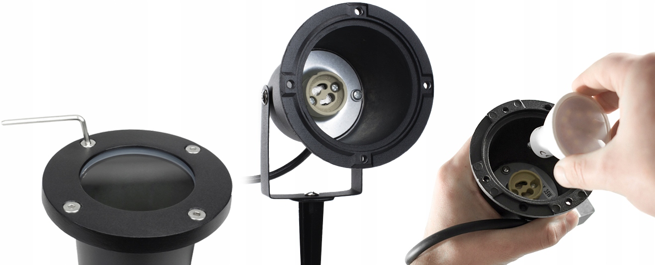 6x ZESTAW LAMPY OGRODOWE WBIJANE GRUNTOWE SZPIKULEC KOLORY RGB DO ROŚLIN Kod producenta RefBUSH01$ZarGU10Smart002[1][1]