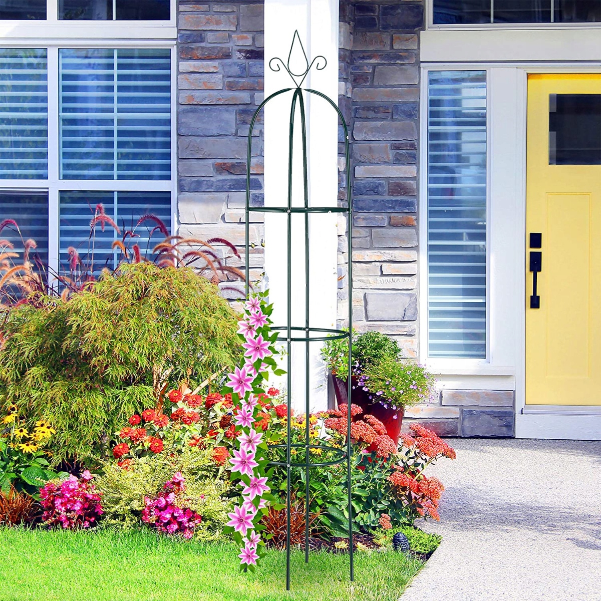 PERGOLA OGRODOWA KOLUMNOWA KOLUMNA SŁUP NA RÓŻE KWIATY pnące + KOTWY 190 cm Wysokość produktu 190 cm