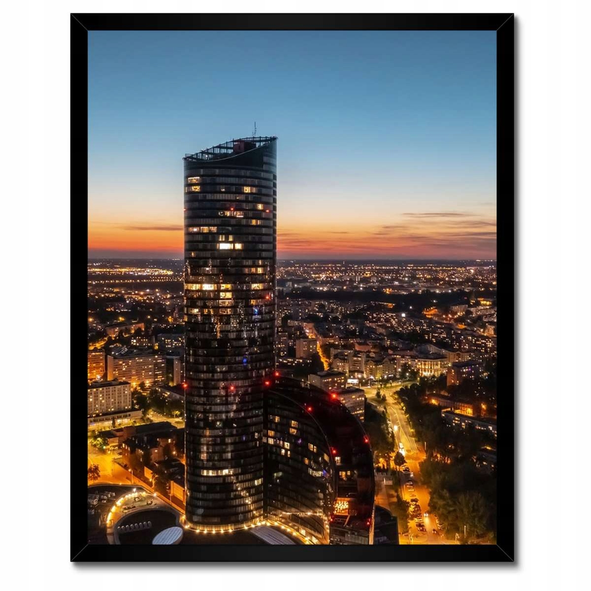 Plakáty v rámu 40x50 Vratislav noc panorama
