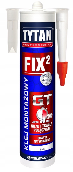 

Klej Montażowy FIX2 Gt 290ML Biały 10041181 Tytan