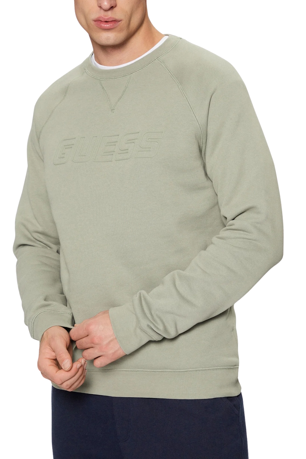Guess Zelená pánská mikina New Aldwin L