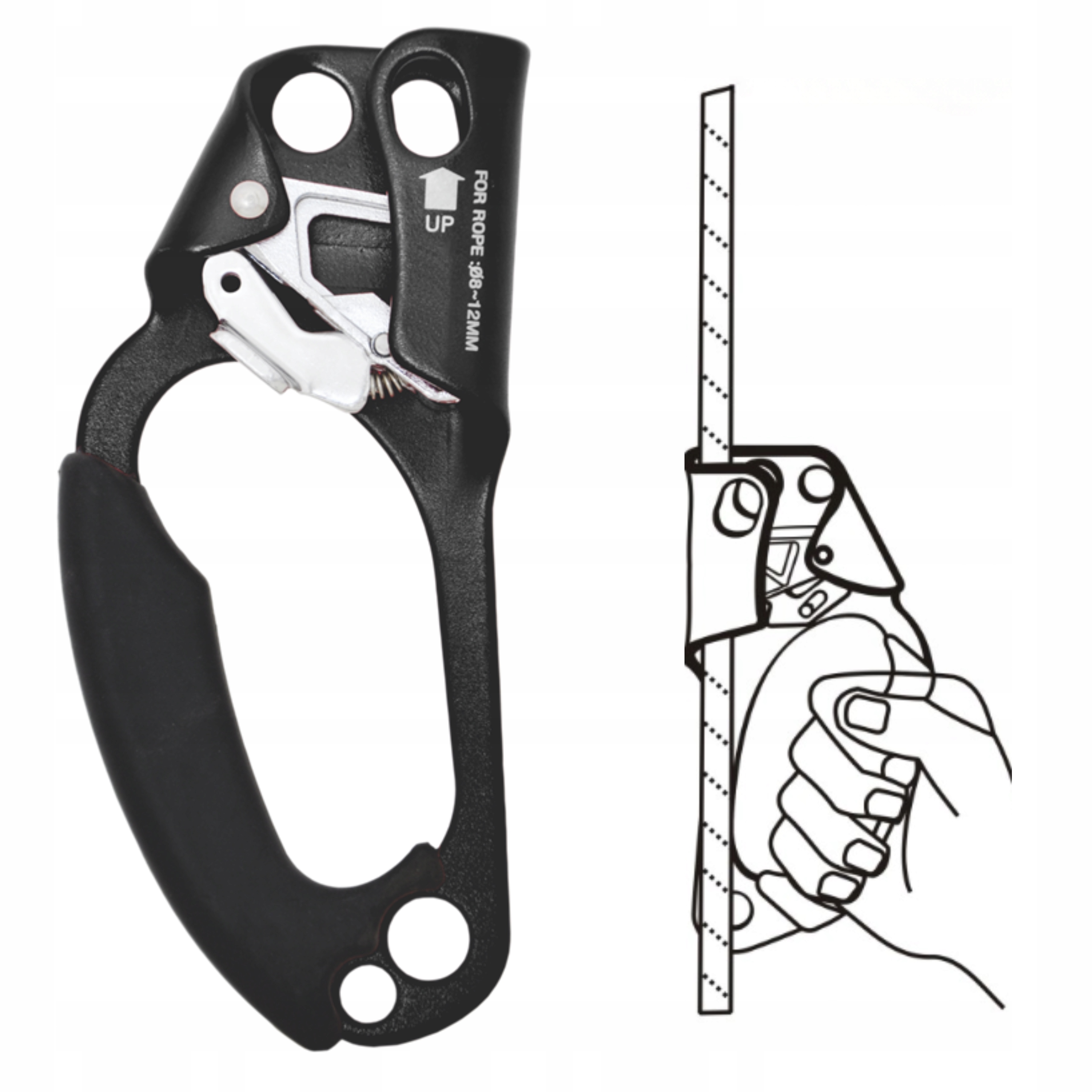 Przyrząd Zaciskowy Lewy Małpa Kratos Do lin 10-12 mm średnicy