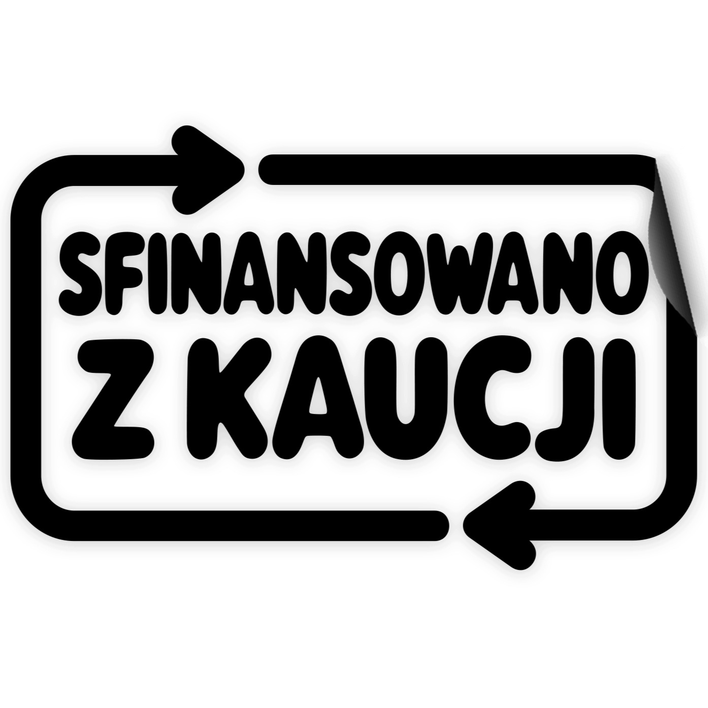 17 cm Naklejka Sfinansowano Z Kaucji Bez Tła samochód auto szybę śmieszna