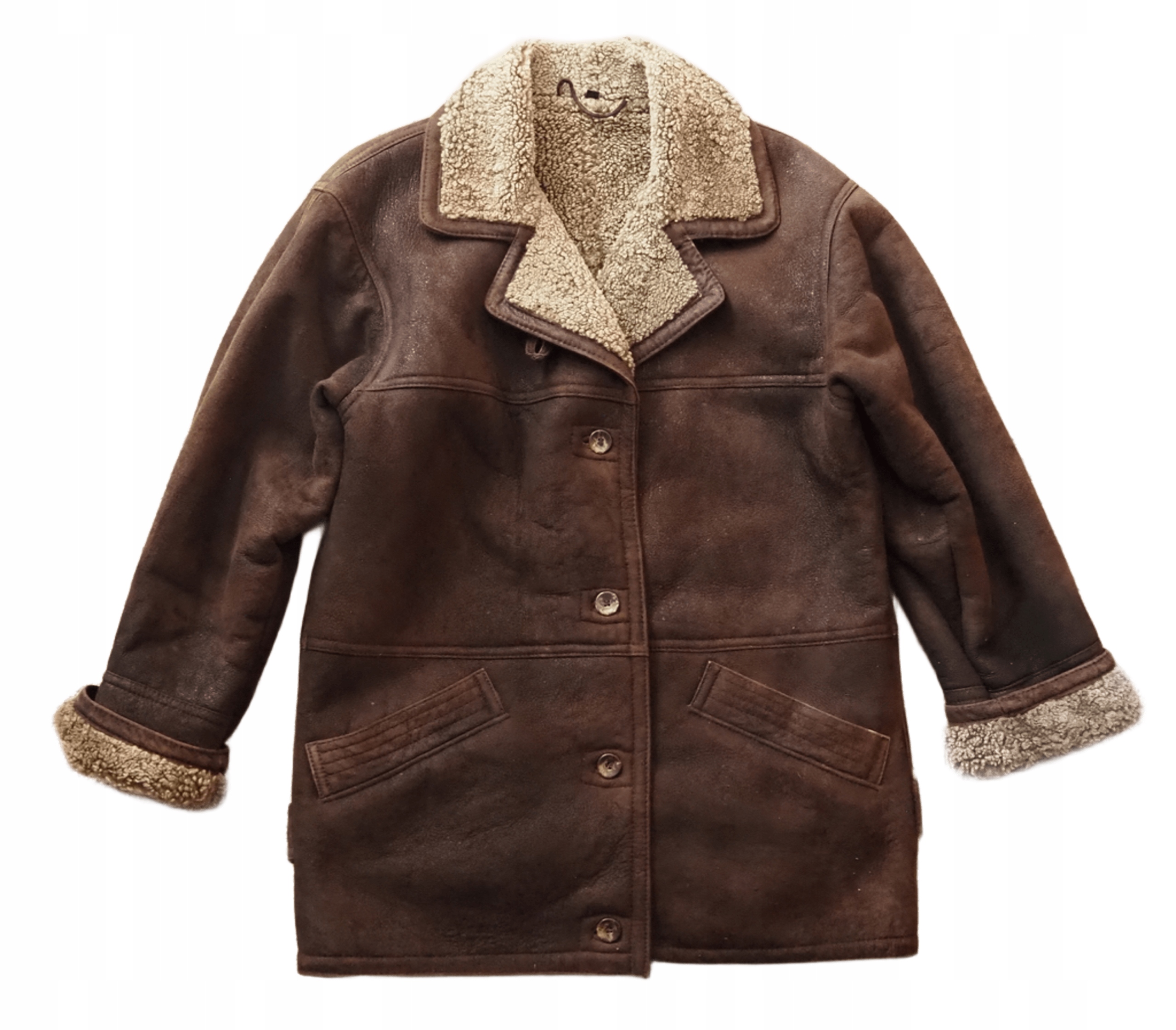 FRONT LINE KOŻUCH SKÓRA NATURALNA BRĄZ R.46