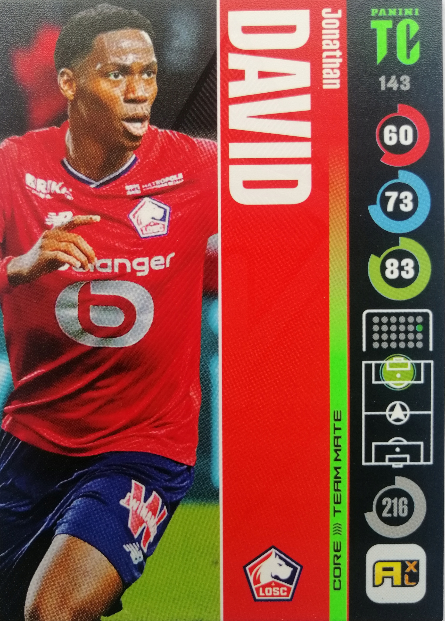 Panini Top Class Team Mate 143 David Lille