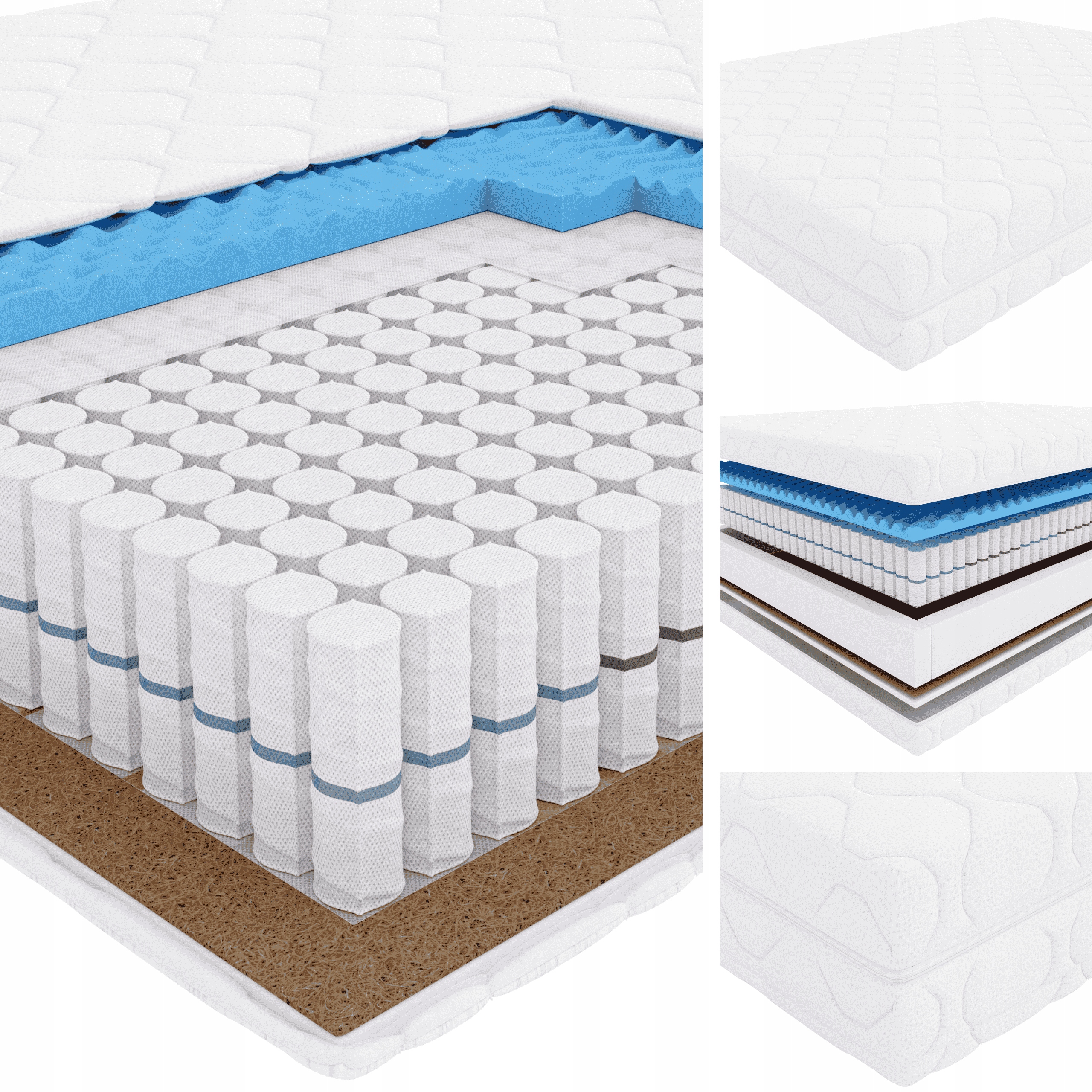 Materac 120x200 Kieszeniowy Terra By Hilding Anders Twardy H3 H4