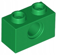 

Lego 3700 Klocek 1x2 Otwór zielony 4szt