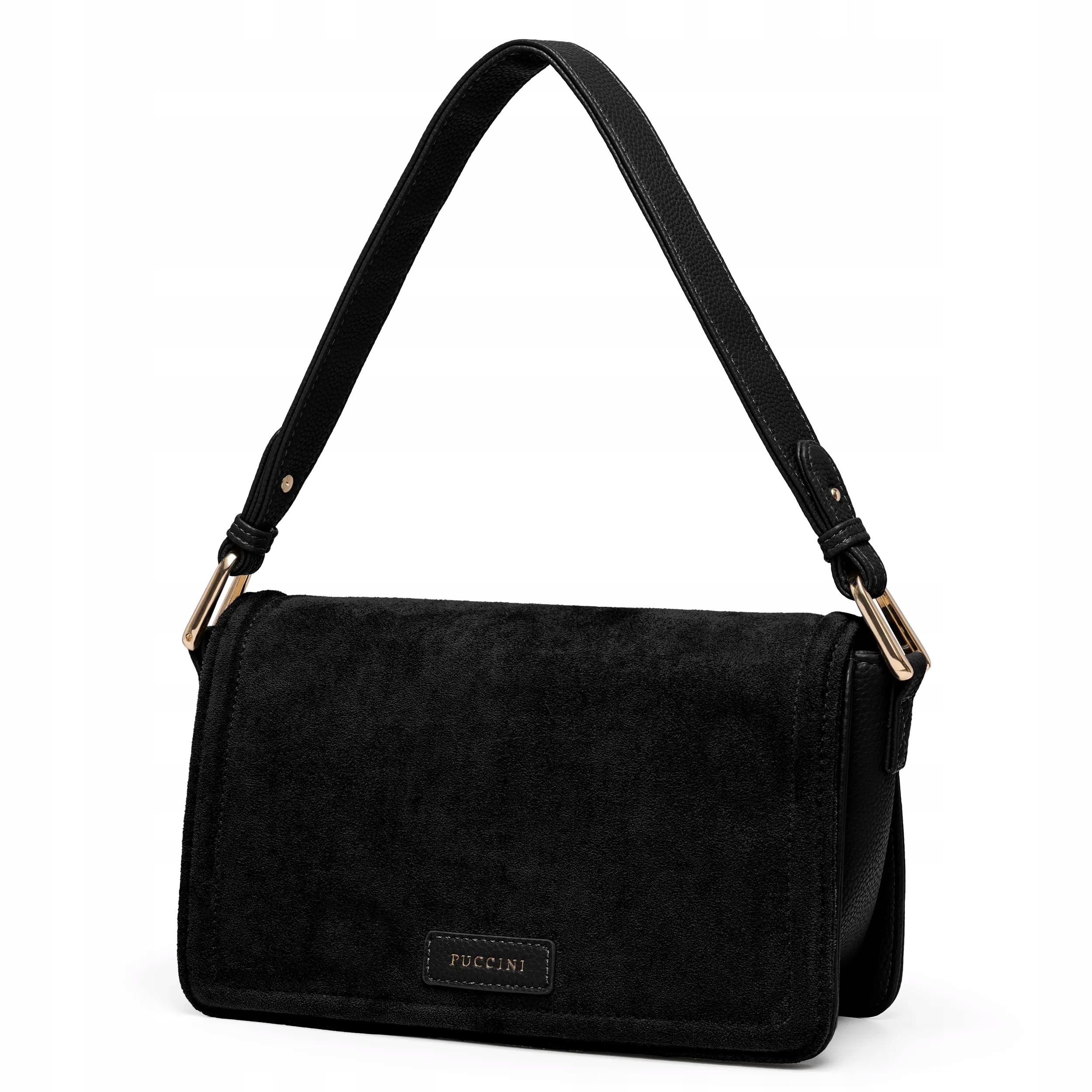 Puccini Dámská crossbody kabelka Pu z ekologického semiše Černá BK2251026M-1