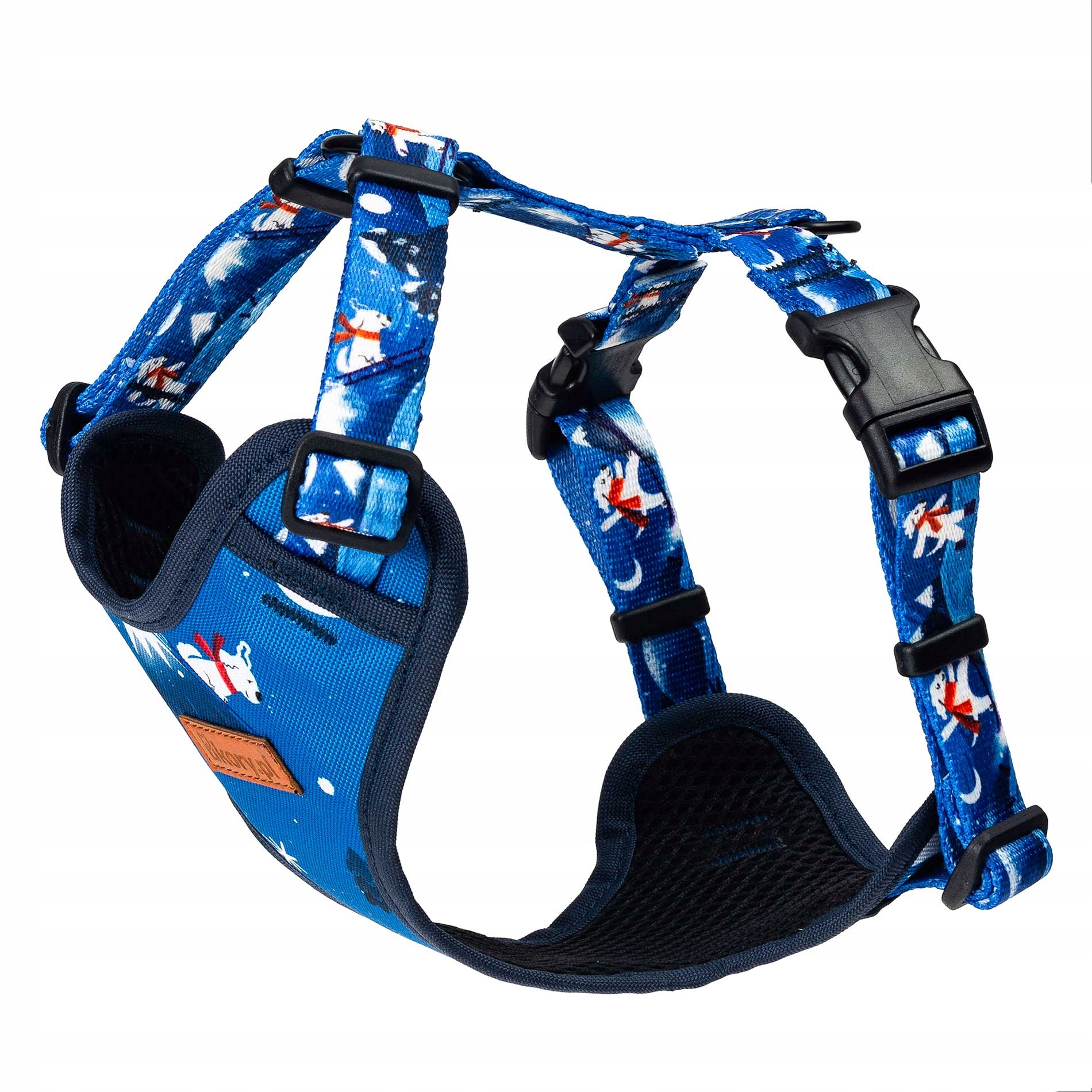 Beztlakové postroje guard pro velkého psa ovčáka setera M 25 mm Ukory Blue