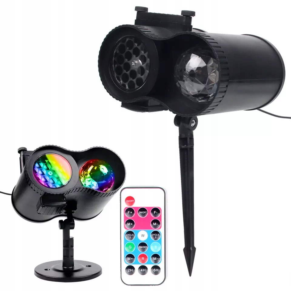 SZAŁOWY PROJEKTOR ŚWIĄTECZNY LED IP65 12 SLAJDÓW Moc 1 W