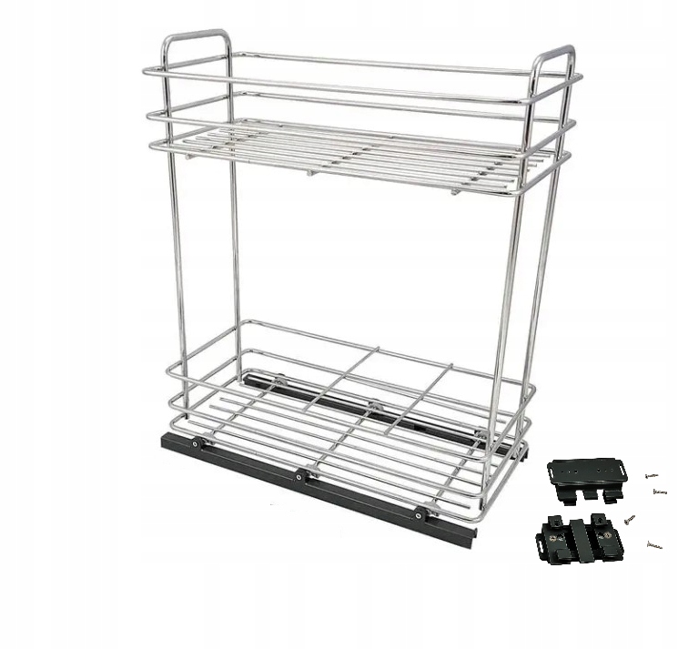 Kôš Cargo Fbm Chrom 40 cm 2 police, Plný výsuv, Tichý domček