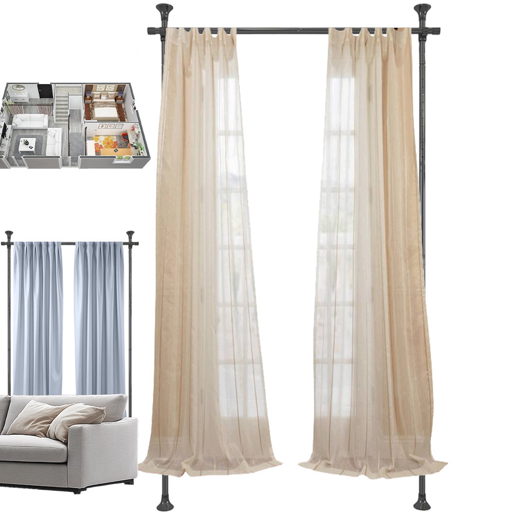 Expanzní Tyč Pro Záclony Bez Vrtání, Nastavitelná, 122-320 CM
