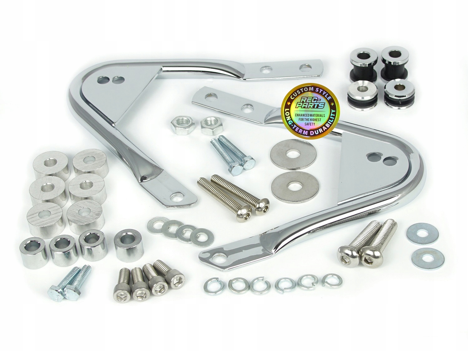 4-bodový dokovací set Chrómové háčiky pre Harley Touring 97-08