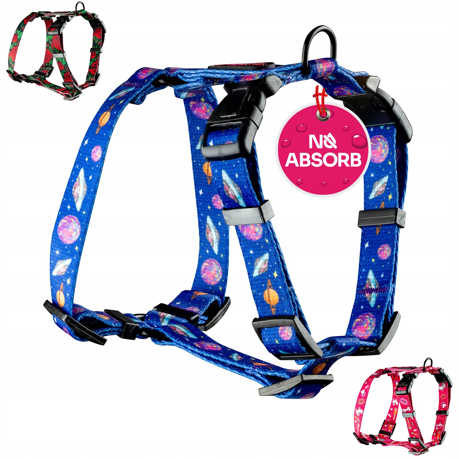 Postroj Guard pro středního psa Beztlakový Lehký No Absorb Cosmic Bloom M