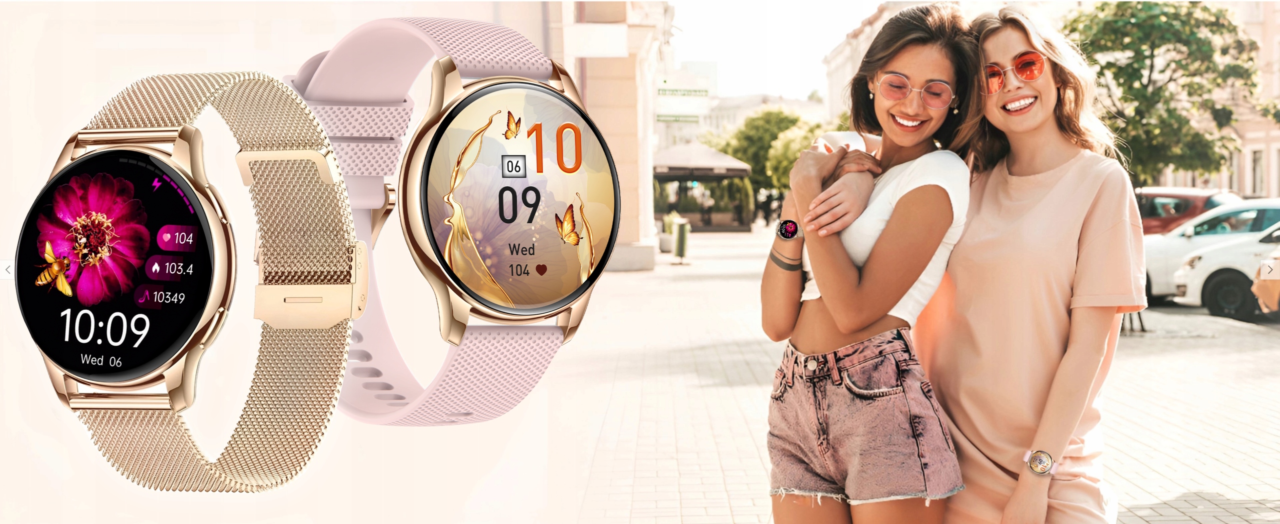 SMARTWATCH DAMSKI AMOLED ROZMOWY SPORT PULS POMIARY PL SMART WATCH ZŁOTY Marka Inna marka