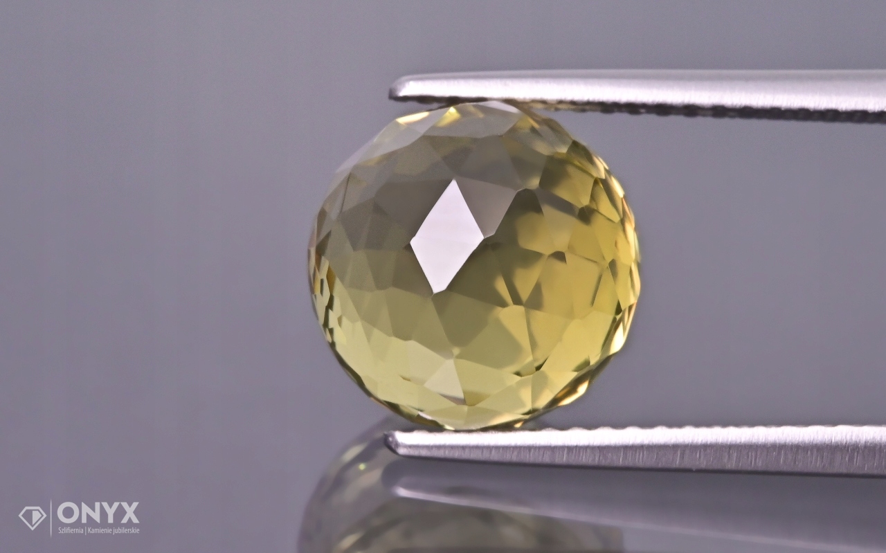 Křemen lemon fazetovaný kulička fi 10 mm