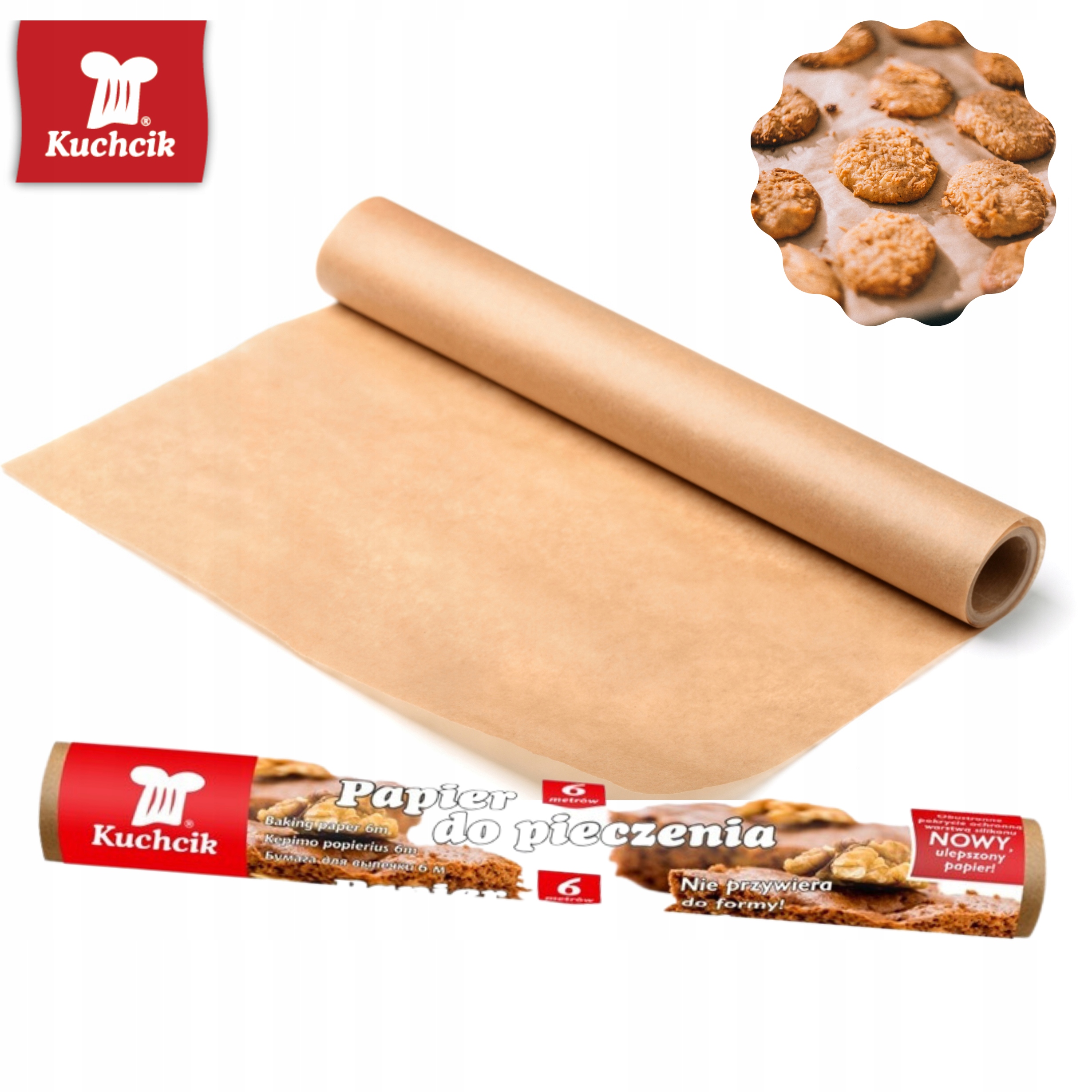 PAPIER do pieczenia SILIKONOWY brązowy 6m Kuchcik