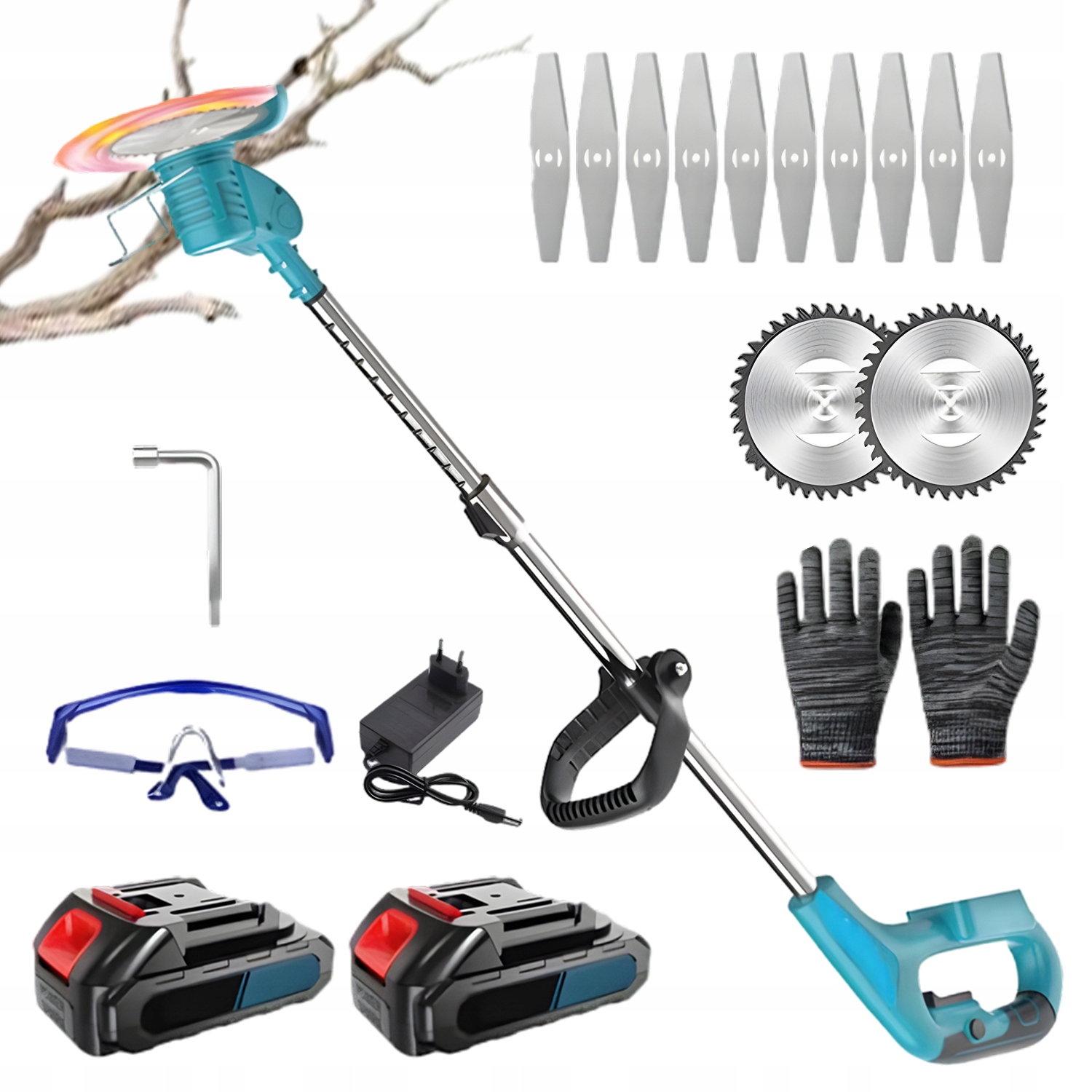 Elektrická Sekačka Křovinořez Na Trávy 18V Lehká Sekačka Na Elektřinu 2XAKU