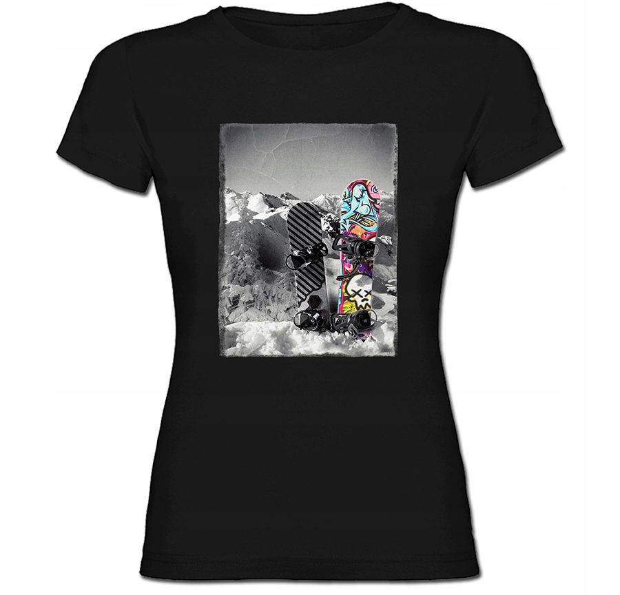 

Tshirt damski snowboard deska snow śnieg stok XXL