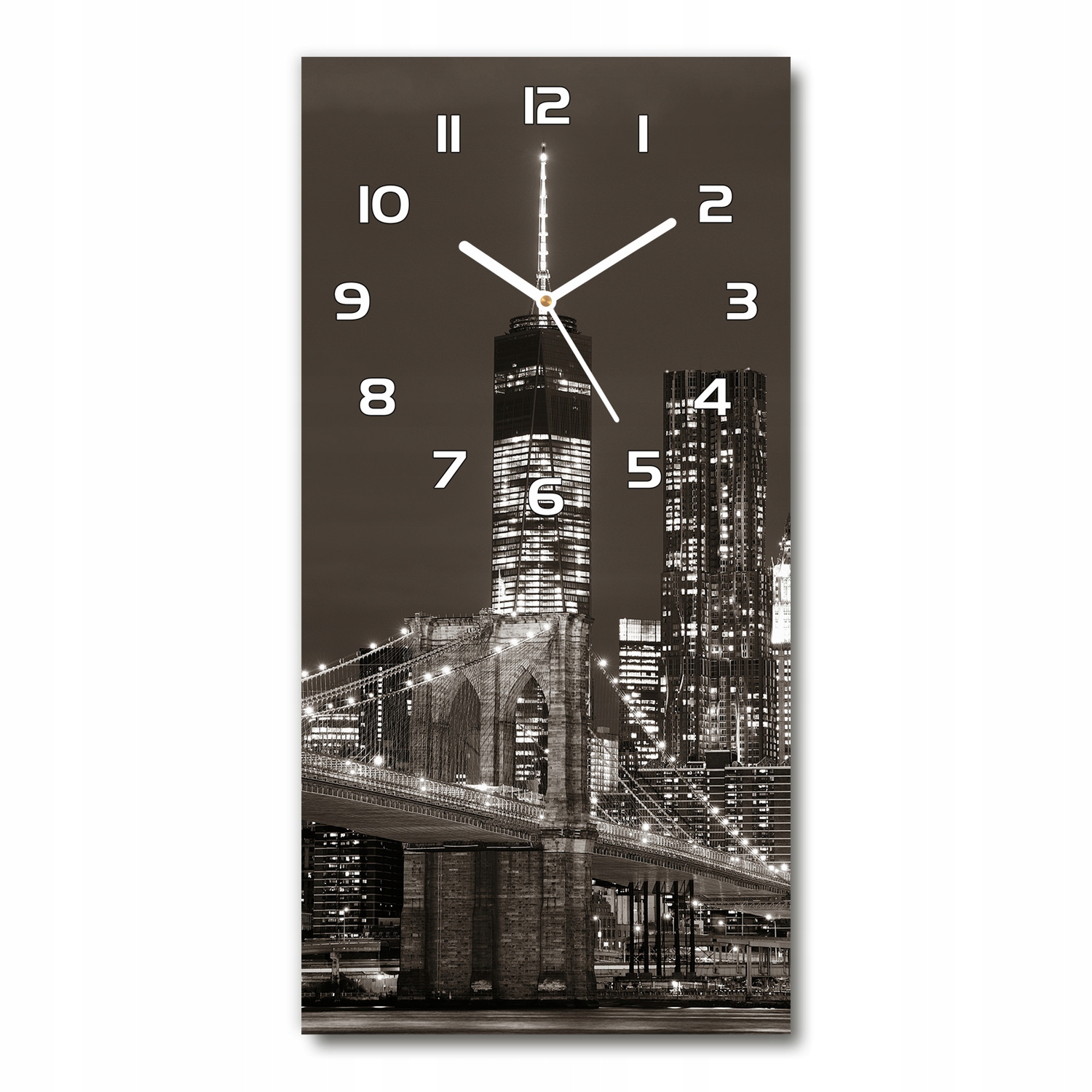 Nástenné sklenené hodiny Manhattan New York 30x60
