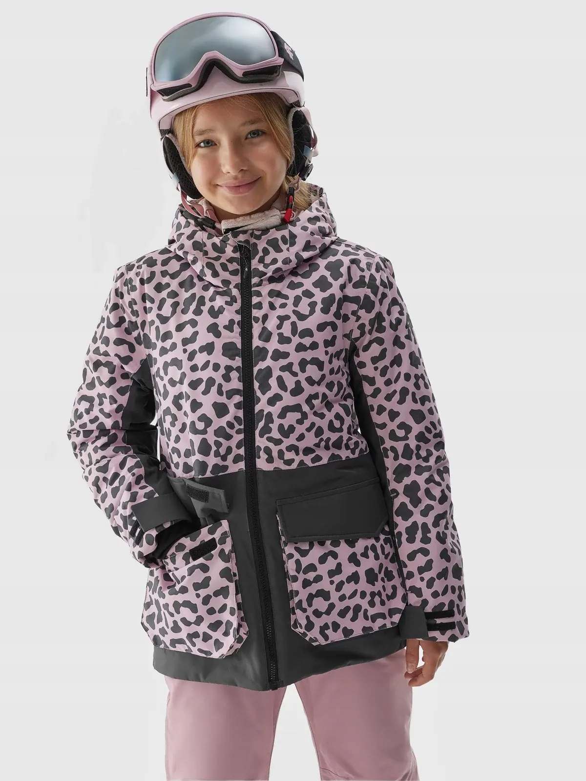 KURTKA ZIMOWA DZIEWCZĘCA 4F NARCIARSKA DZIECIĘCA Z KAPTUREM AW23F357 Kod producenta 4FJAW23TTJAF357-90A