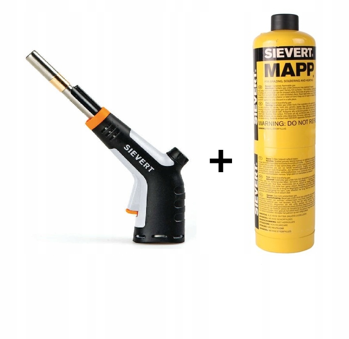 Profesjonalny palnik Sievert PowerJet 1" lutlampa 2100°C Mapp zestaw