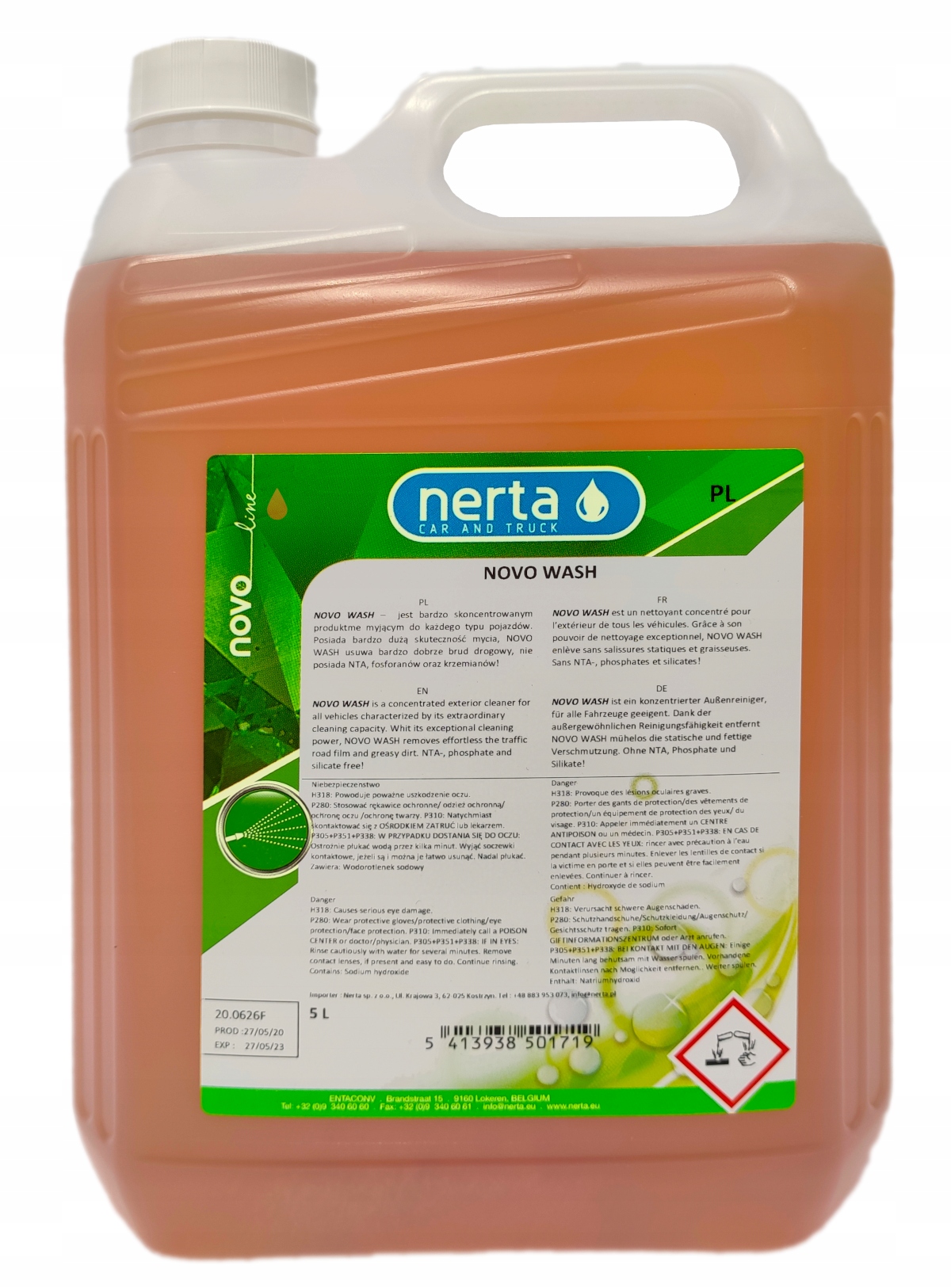 

Nerta Novo Wash piana aktywna Efekt Śniegu 5l